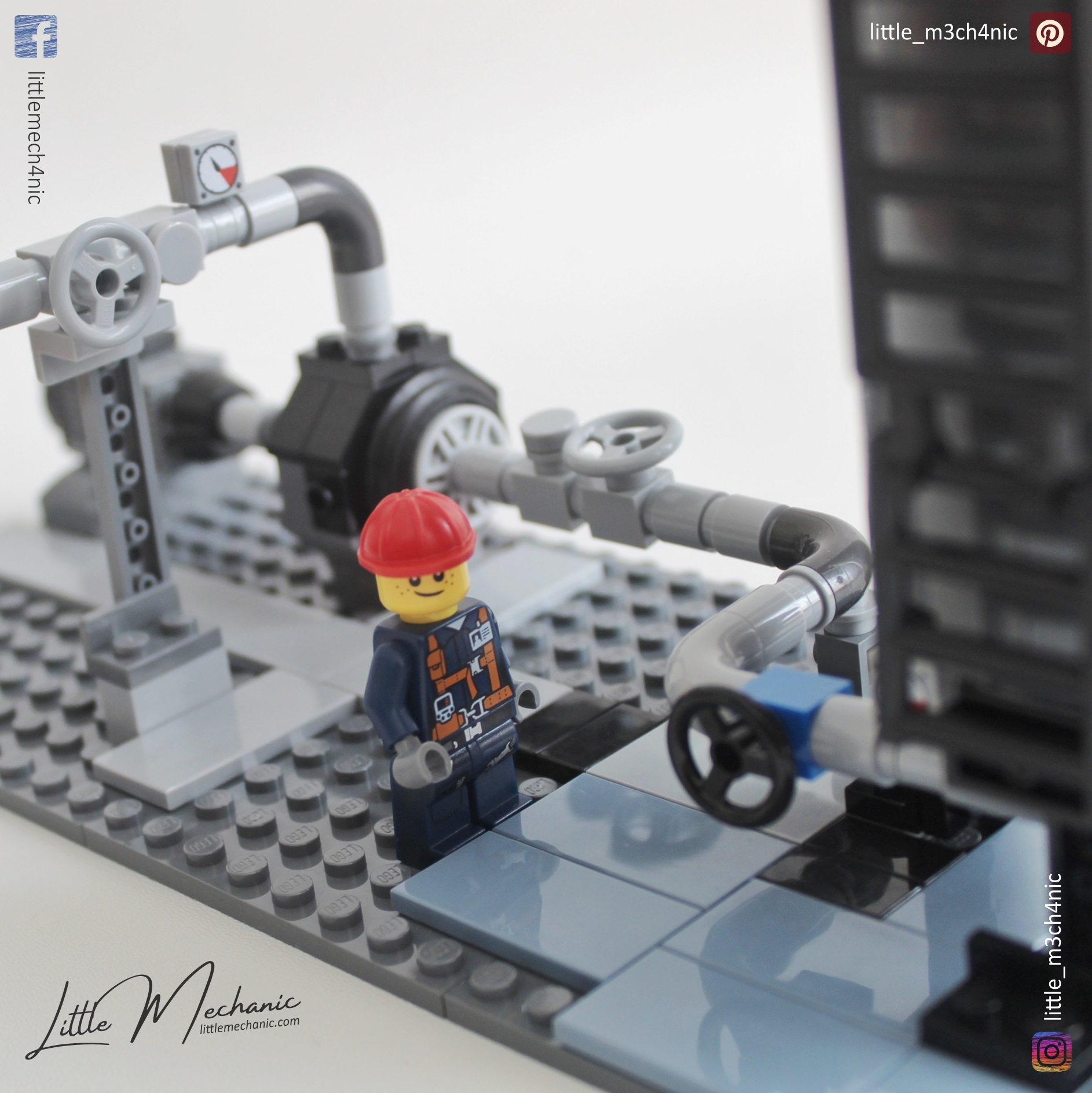 Image of Custom LEGO Set vertical separator and centrifugal pump
